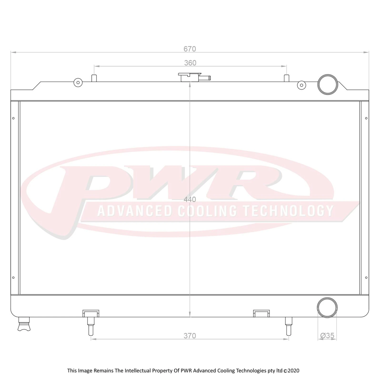 PWR - 42mm Performance Radiator (Silivia 180SX S13 CA18/DET 88-90)