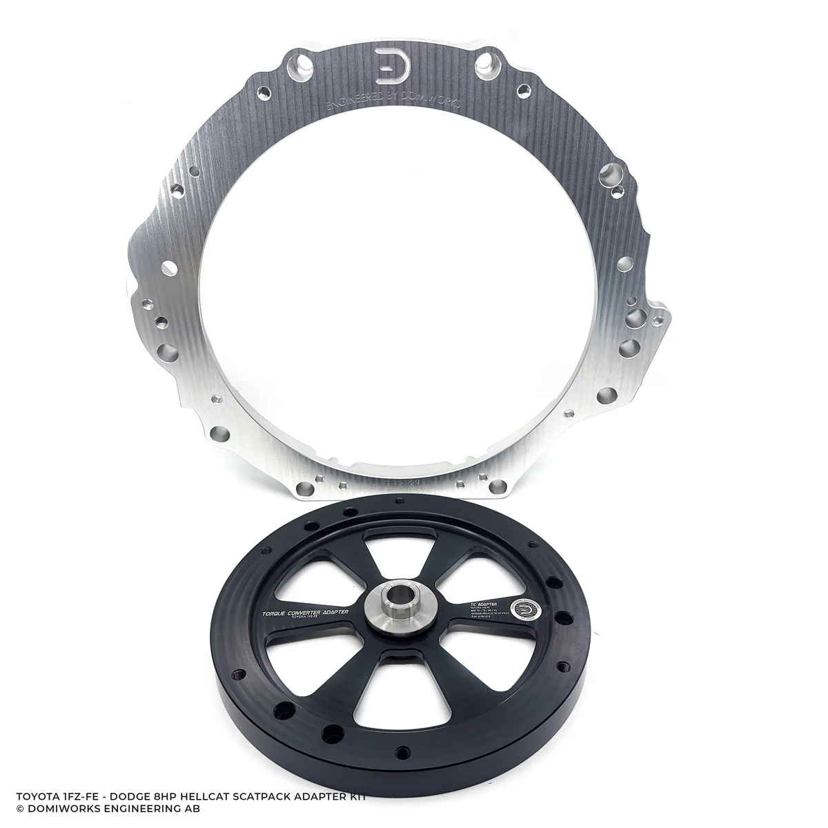 DomiWorks Engineering - TOYOTA 1FZ-FE TO DODGE 8HP 70 / 75 / 90 / 95 HELLCAT SCAT PACK TRACKHAWK ADAPTER KIT