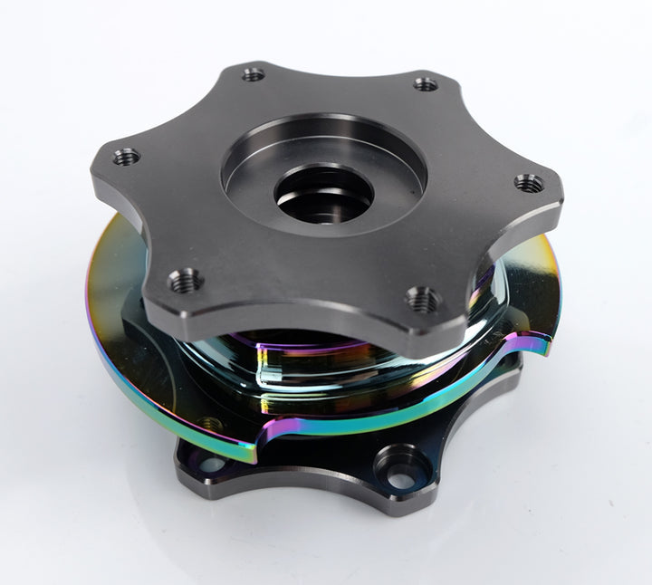 NRG SFI KEY WAY TYPE QUICK RELEASE GUNMETAL-NEO CHROME