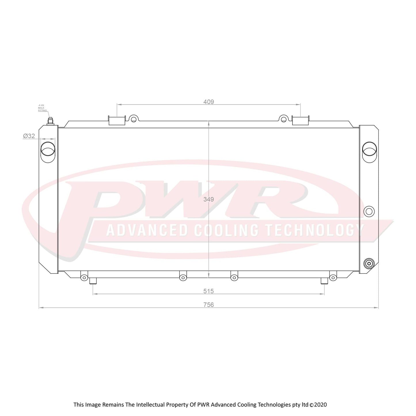 PWR - TOYOTA MR2 W20 89-99 42MM Radiator with Spal fan mount