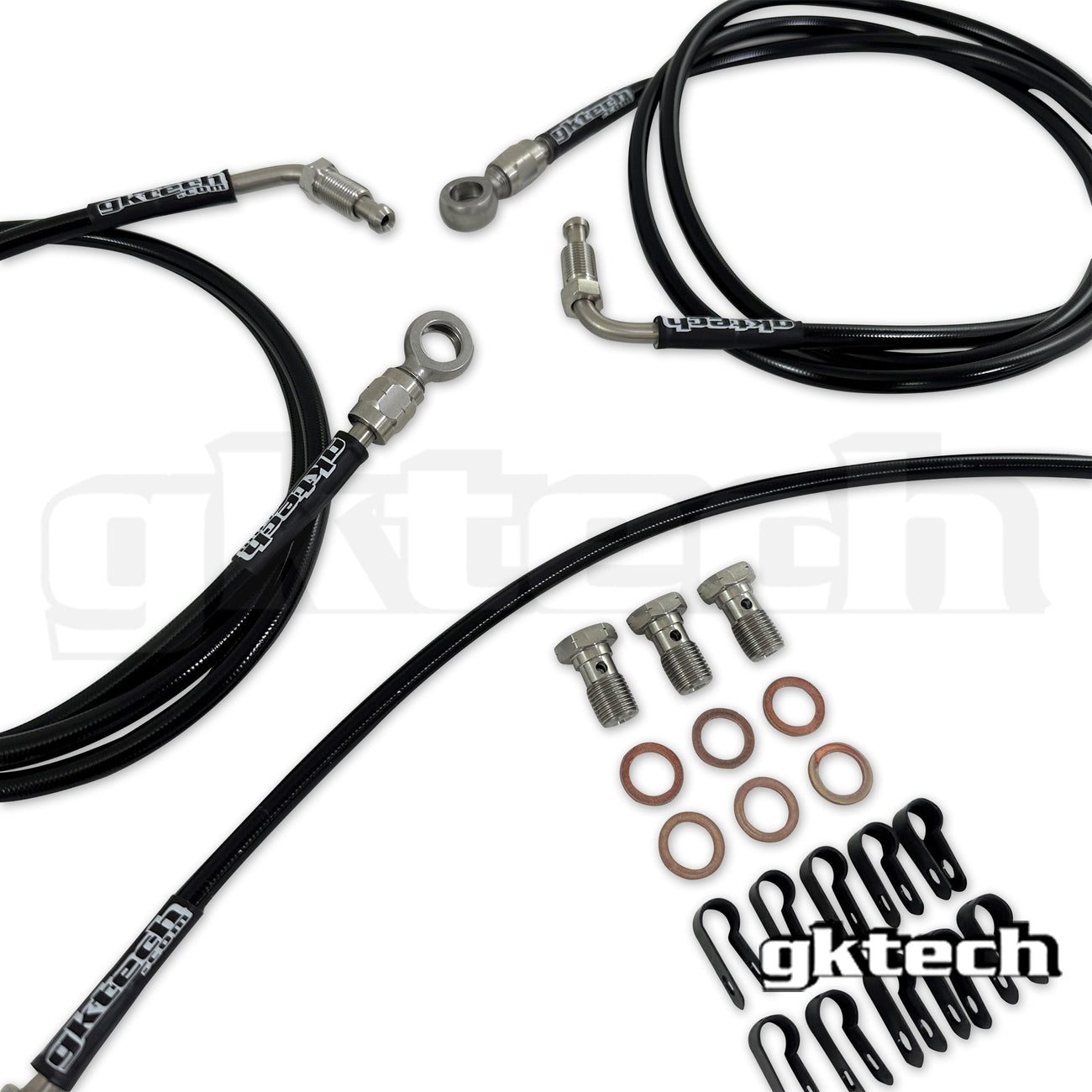 GKTech - 240SX/SKYLINE KIT DE EXCLUSÃO DA LINHA DE FREIO DO COMPARTIMENTO DO MOTOR (HARDDLTEBUNDLE)