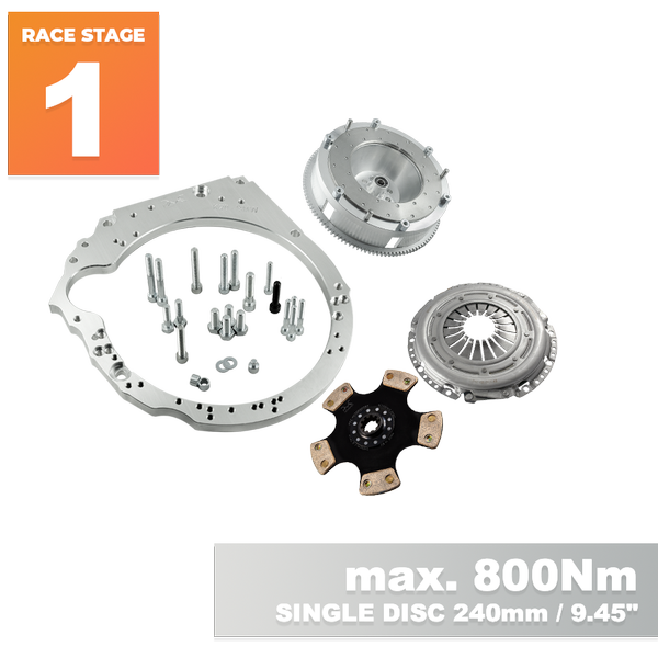 PMC Motorsport - RACE STAGE 1 Honda K K20 K24 - BMW M57 / E46 S54 M3 - 240mm / 9.45" (RS1-K-M57-SP)