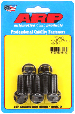 ARP 7/16-20 x 1.000 Hex Black Oxide Bolts (5/pkg)