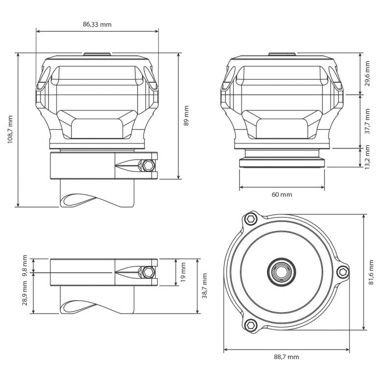Nuke Performance - Blow Off Valve BOV50C V-Band (920-01-101)