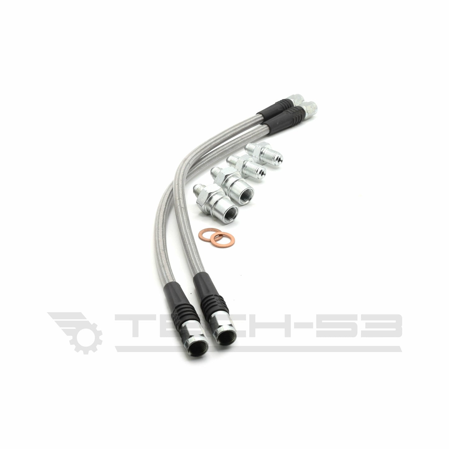 TECH 53 - Nissan 370Z/G37 REAR Stainless Steel Brake Line PAIR – DOT Compliant