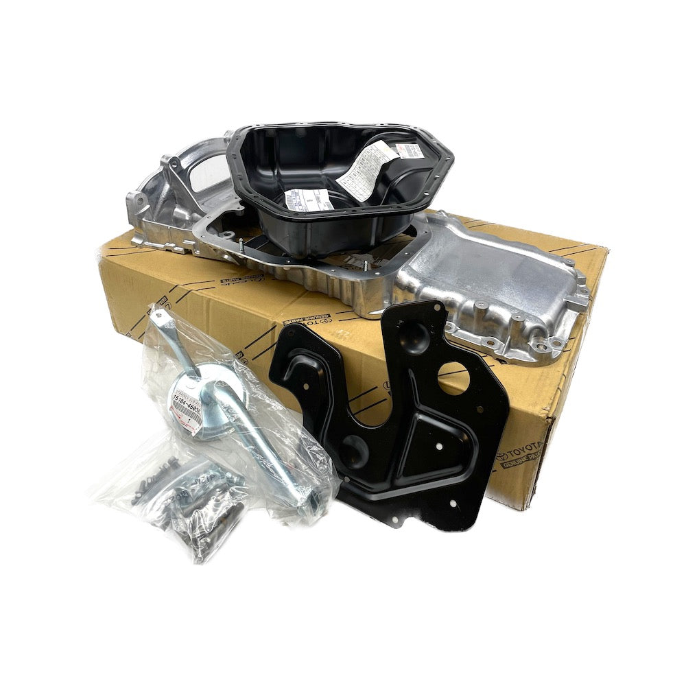 Toyota OEM Complete Rear Sump Oil Pan Set for Toyota Supra 2JZ 2JZGE 2JZGTE