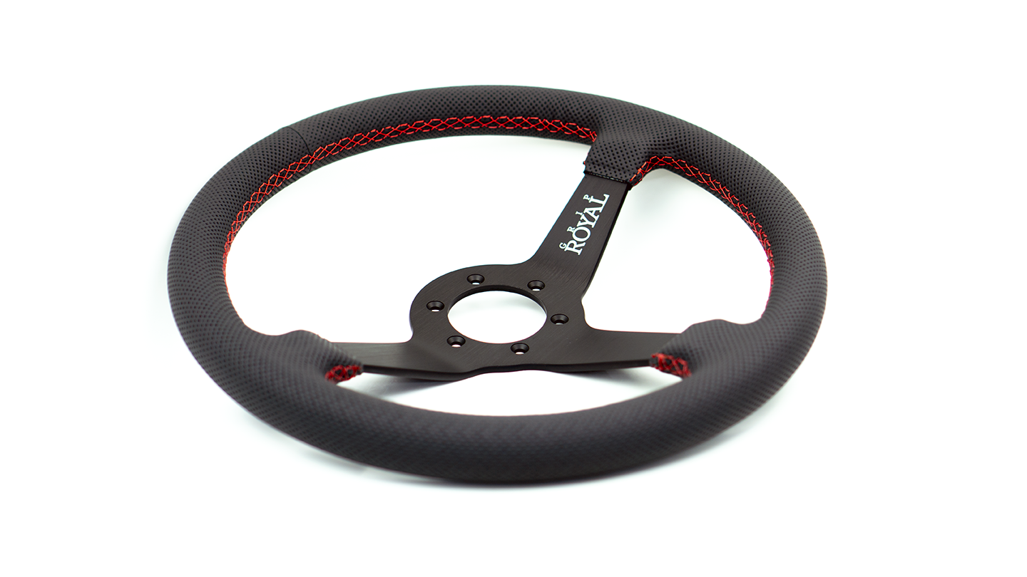 Grip Royal - Brute - 350mm - Perforated Leather - Red Stitch