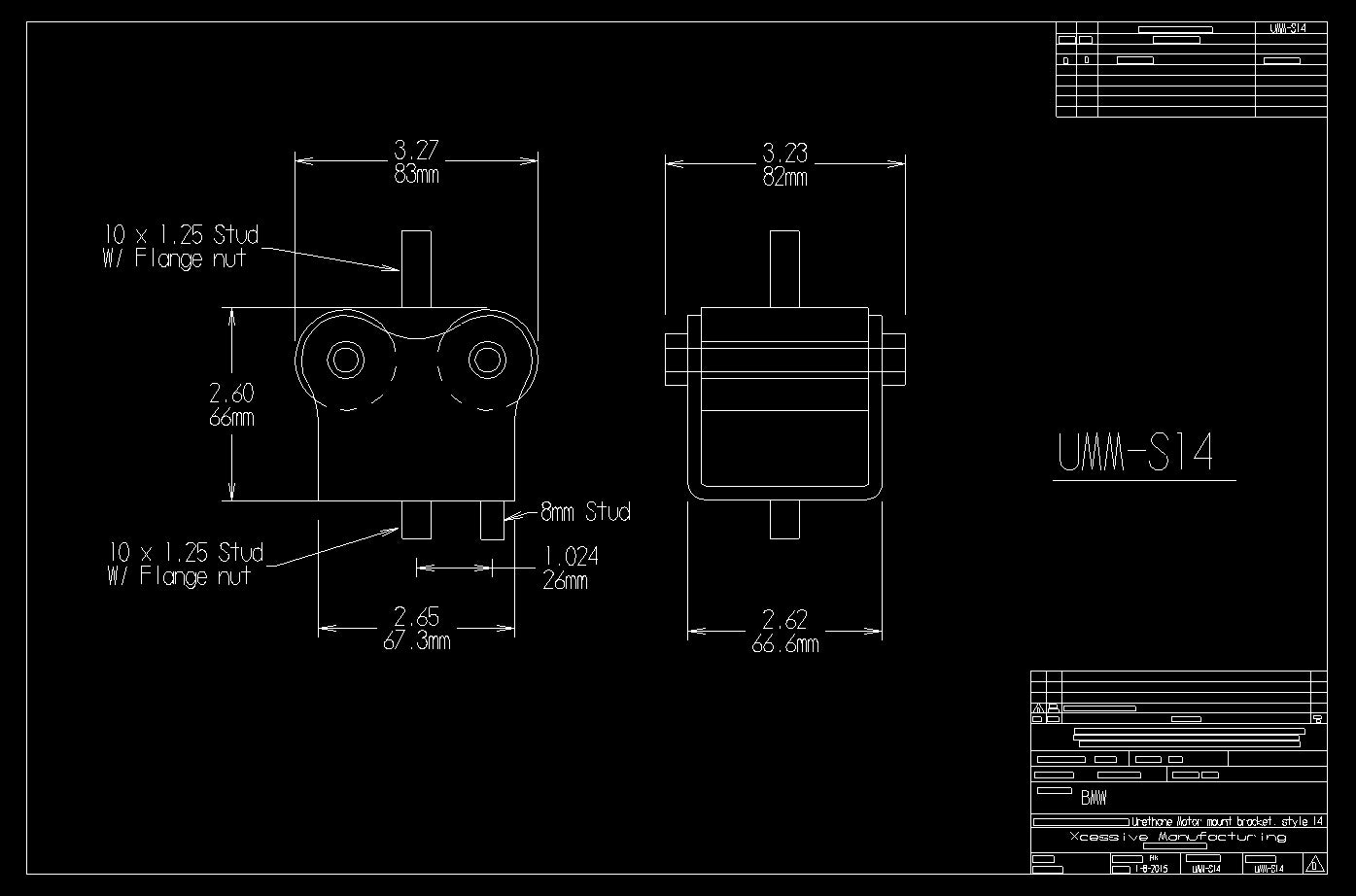 Urethane Motor Mount -- Series 14