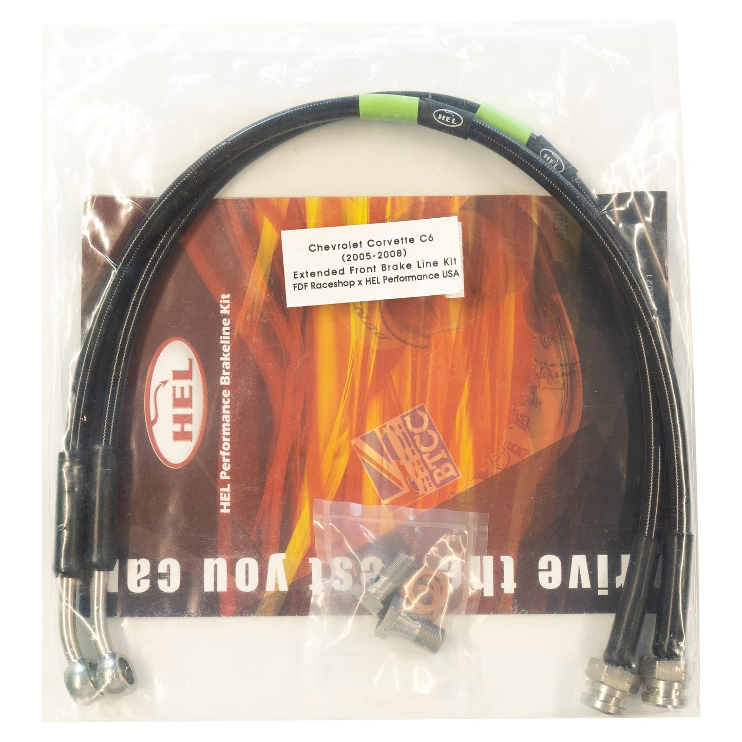 FDF Raceshop - Chevrolet Corvette C6 (2005-2008) Front Extended Brake Lines