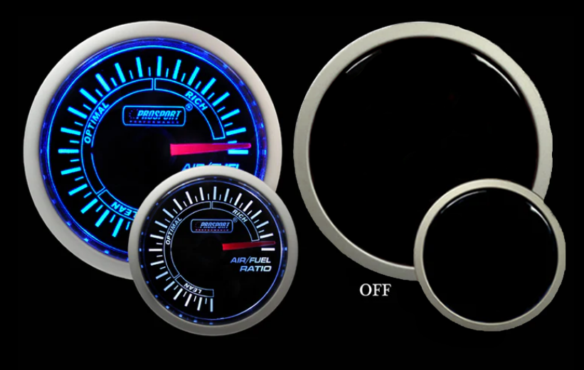 Prosport Gauges - 2-1/16" Blue/White Air Fuel Ratio Gauge