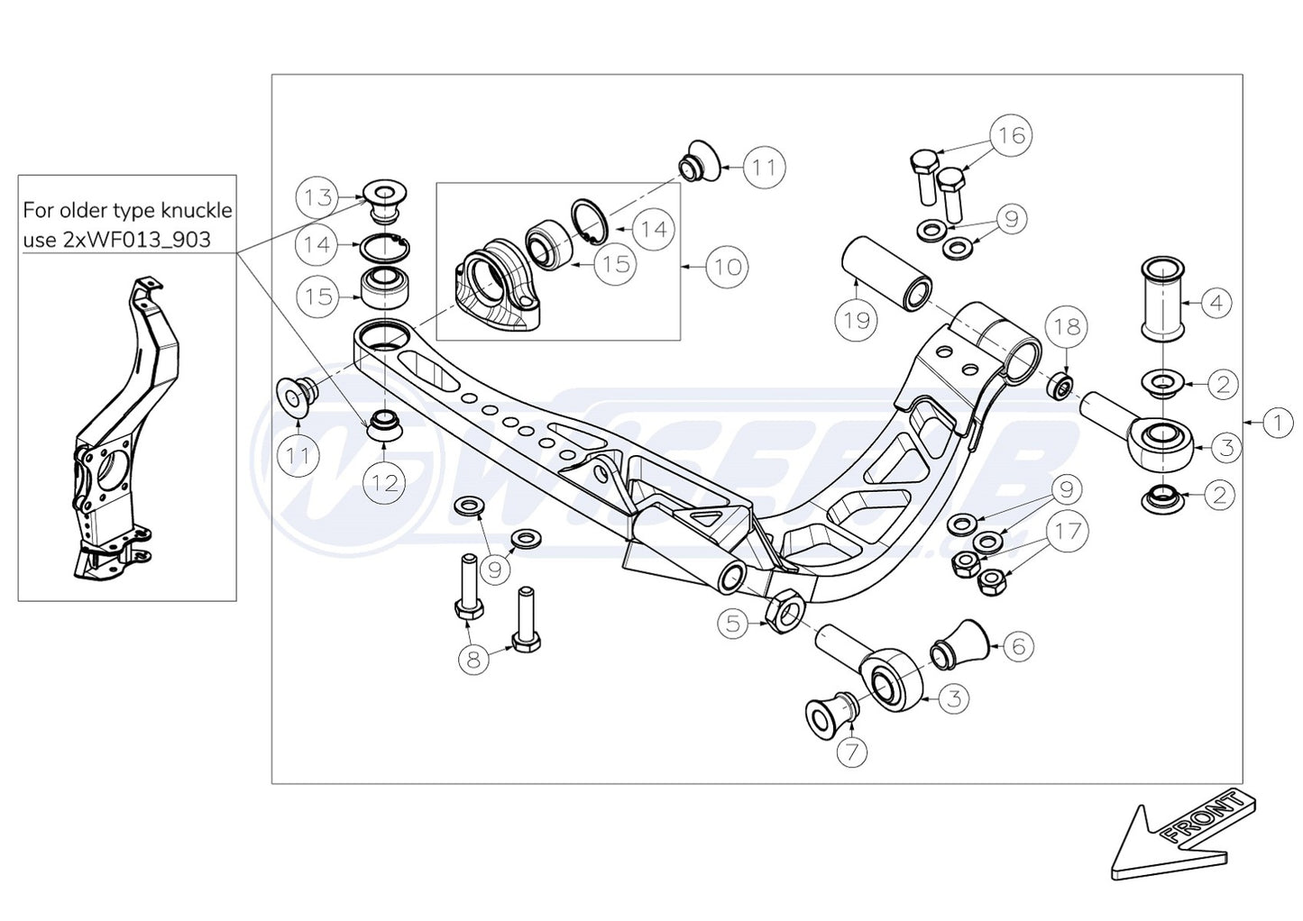 WiseFab - BushingT ID20 OD29 h52 SPC - WF350_902