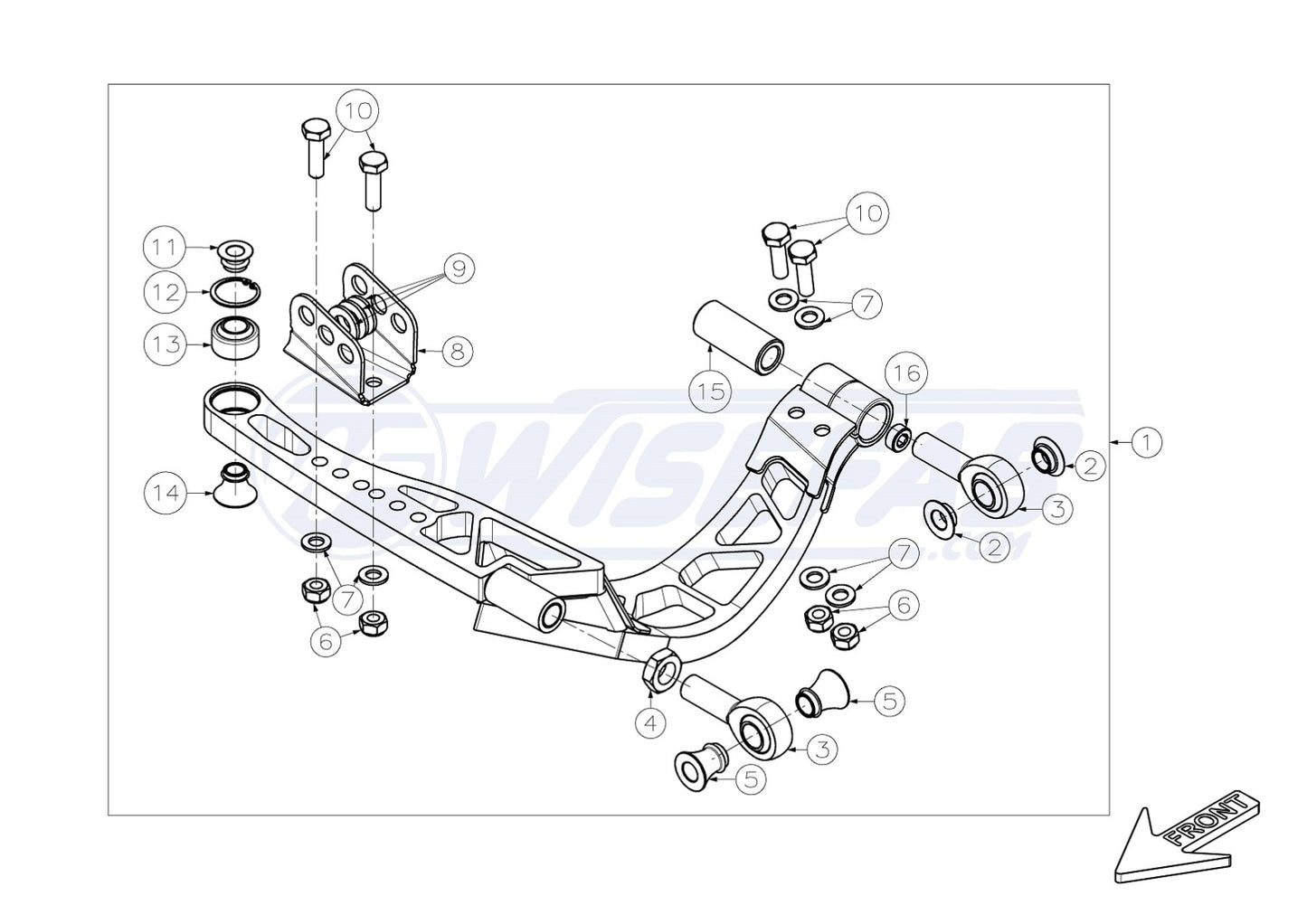Wisefab 370z Front Lower Control Arm - Right