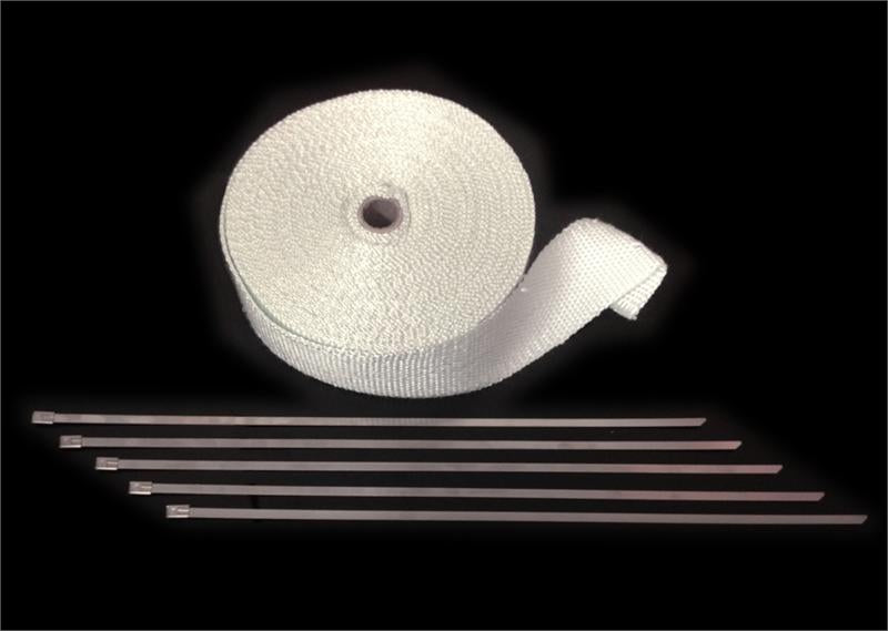 Prosport Gauges - Fiberglass Header Wrap - Black 2" wide x 50 Ft. with ties