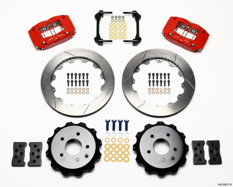 Kit traseiro radial Dynapro Wilwood 13,00 pol. Vermelho Nissan 350Z/Fiti G35