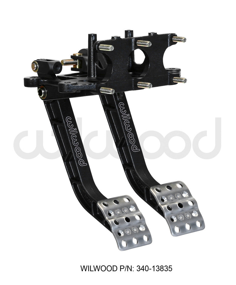 Pedal doble ajustable Wilwood - Freno/embrague - Montaje oscilante inverso - 5.1:1