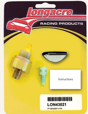 Longacre Racing - Transmisor de presión de combustible 4.5 PSI (43021)