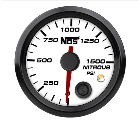 Nitrous Oxide System - NOS Nitrous Pressure Gauge White Face (15940NOS)