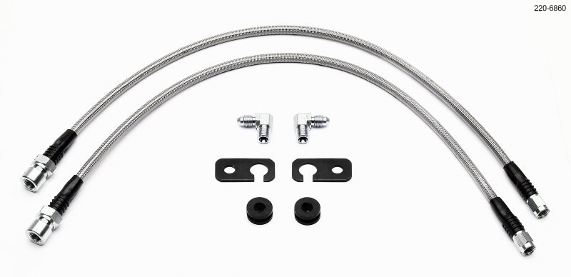 Wilwood Flexline Kit 2002 Acura RSX 5 Lug com pinça frontal Dynalite forjada