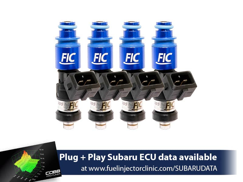 Fuel Injector Clinic - 1650cc FIC Subaru WRX('02-'14)/STi ('07+) Fuel Injector Clinic Injector Set (High-Z) (IS175-1650H)