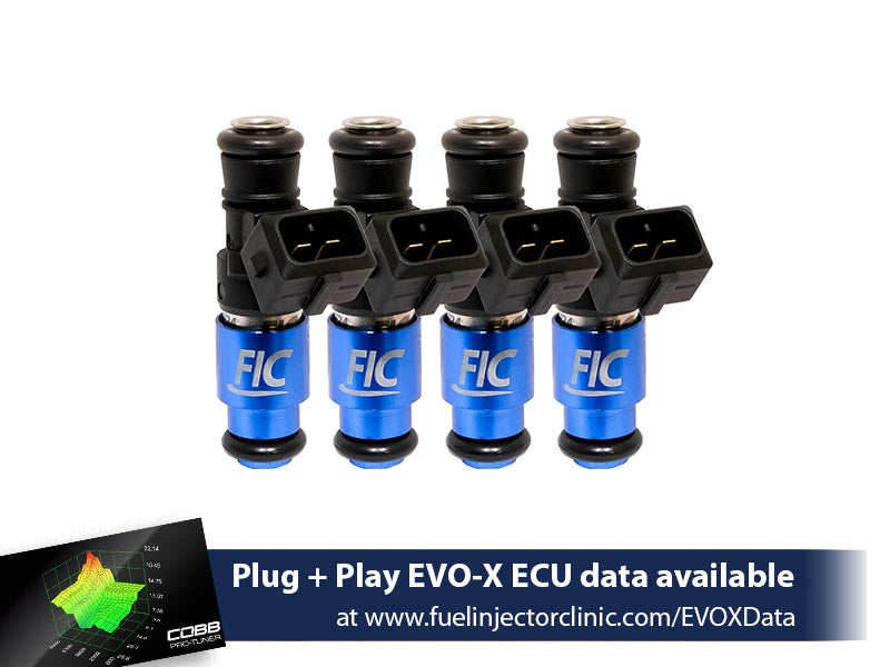 Fuel Injector Clinic - 1650cc FIC Mitsubishi Evo X Fuel Injector Clinic Injector Set (High-Z) (IS127-1650H)