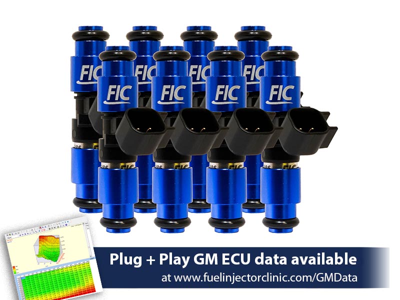 Fuel Injector Clinic - 1650cc (180 lbs/hr at OE 58 PSI fuel pressure) FIC Fuel Injector Clinic Injector Set for SBC engines (High-Z) (IS300-1650H)
