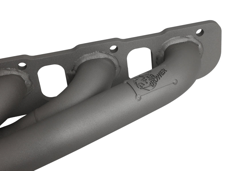 aFe Twisted Steel 304SS Short Header 15-22 Dodge Challenger SC V8-6.2L / 6.4L HEMI Titanium Coating