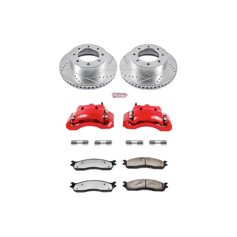 Power Stop 06-08 Dodge Ram 1500 Kit de freno de remolque y camión delantero Z36 con pinzas