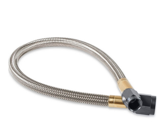 Sistema de óxido nitroso - NOS Mangueira trançada de PTFE de aço inoxidável com extremidades de mangueira preta de -4 AN a -3 AN (15345BNOS)
