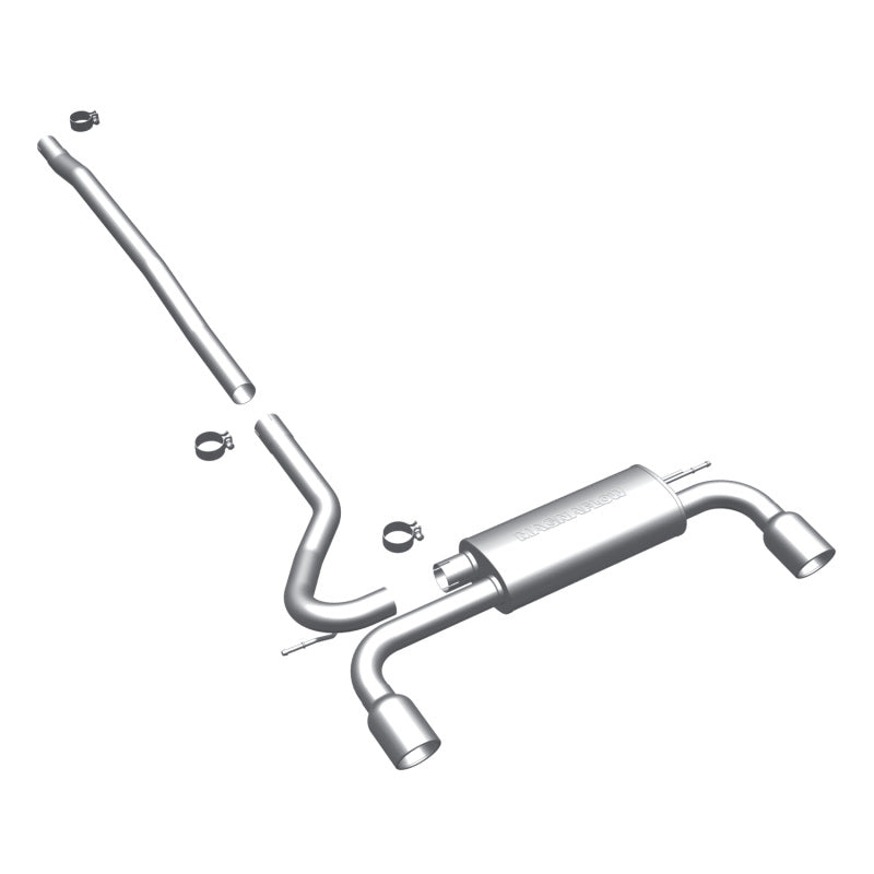 MagnaFlow Mini Countryman Salida trasera doble dividida Escape de rendimiento Cat-Back de acero inoxidable