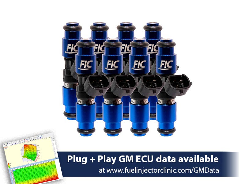 Fuel Injector Clinic - 2150cc (240 lbs/hr at OE 58 PSI fuel pressure) FIC Fuel Injector Clinic Injector Set for SBC engines (High-Z) (IS300-2150H)