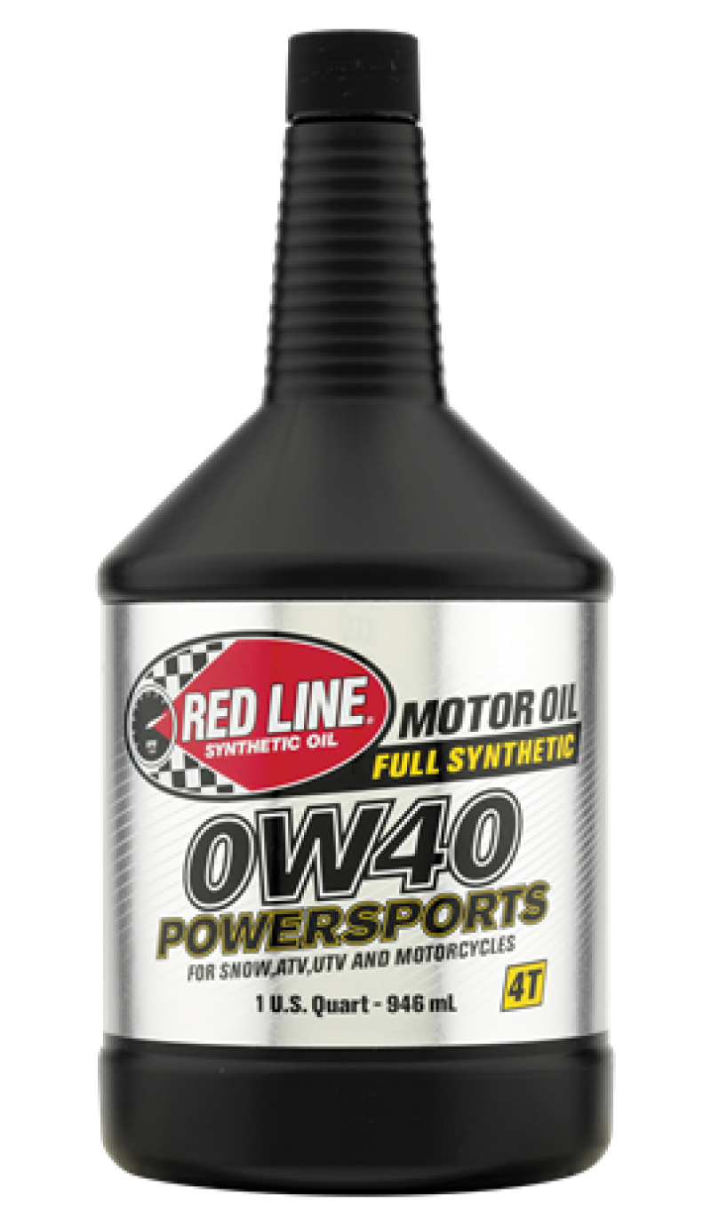 Quarto de óleo de motor Red Line 0W40 (para aplicações de motos de quatro tempos/ATVs/Powersports)