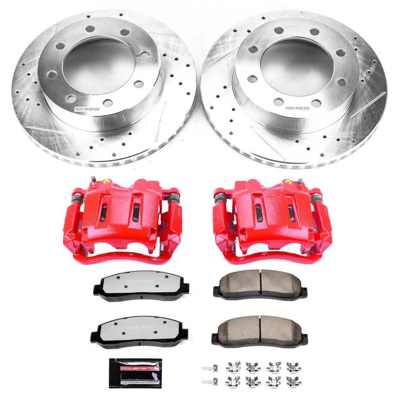 Power Stop 05-08 Ford F-250 Super Duty Front Z36 Kit de freno de camión y remolque con pinzas