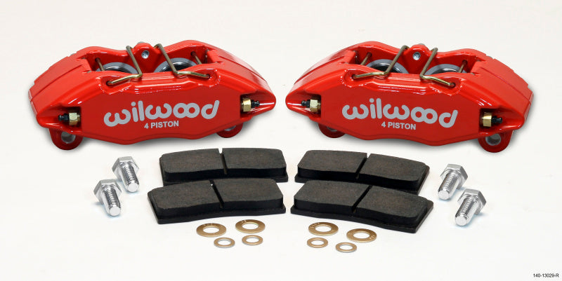 Wilwood DPHA Juego de almohadillas y calibrador delantero Red Honda / Acura con rotor OE de 262 mm