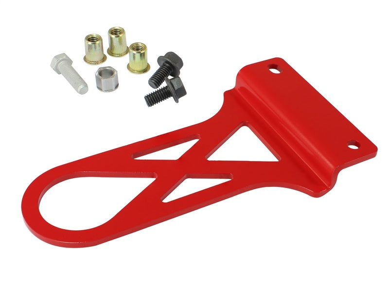 aFe Control Serie PFADT Gancho de remolque delantero Rojo 97-04 Chevrolet Corvette (C5)