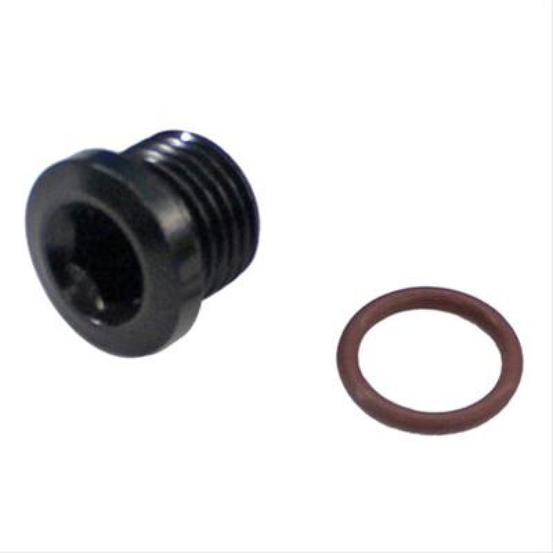 Fragola -6AN (9/16-18) Conector de puerto hexagonal - Negro