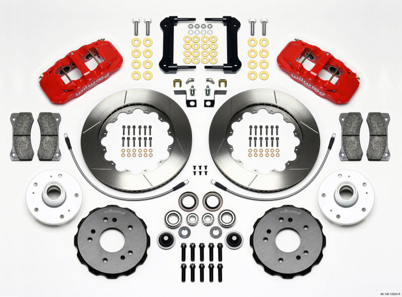 Kit de caminhão dianteiro Wilwood AERO6 14,25 pol. Vermelho 97-03 Ford F150