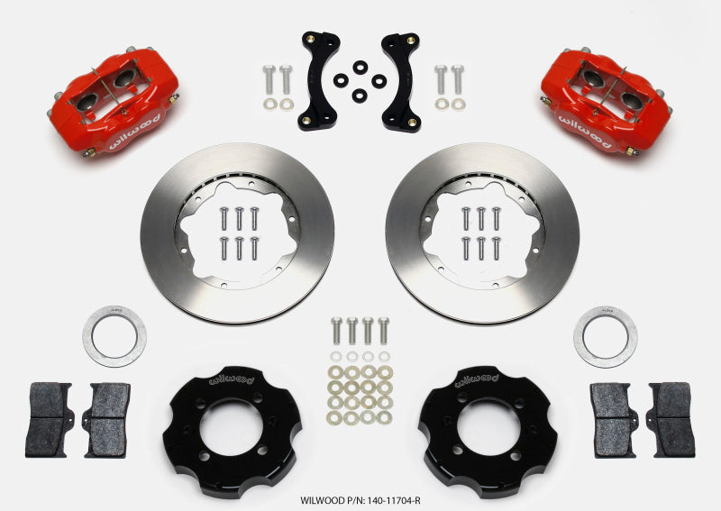 Kit de boné dianteiro Dynalite forjado Wilwood 11,00 pol. Vermelho 95-05 Miata