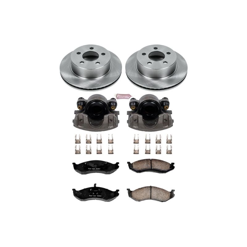 Power Stop 99-01 Jeep Cherokee Kit de frenos delanteros especiales para automóviles con pinzas