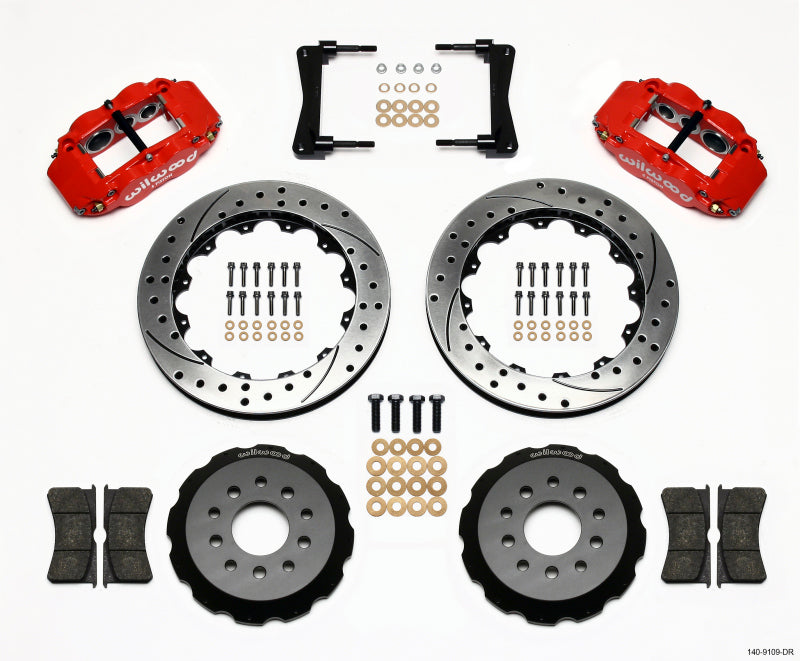 Kit de boné frontal Wilwood Narrow Superlite 6R 13,06 pol. Vermelho broca 2005-2014 Mustang