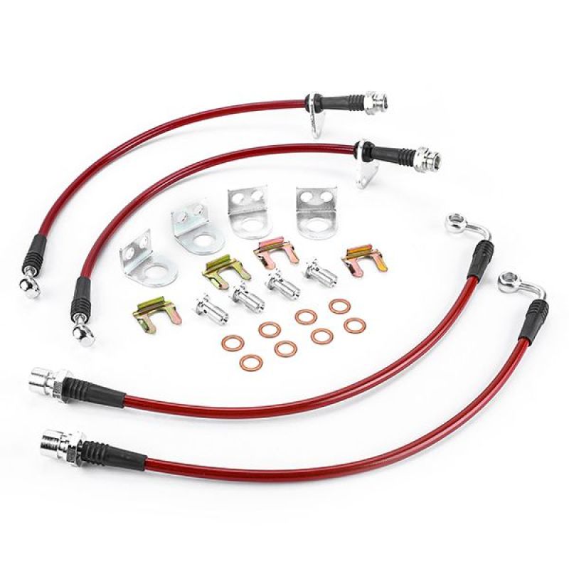 Power Stop 07-17 Ford Expedition Kit de manguera de freno trenzada delantera y trasera SS