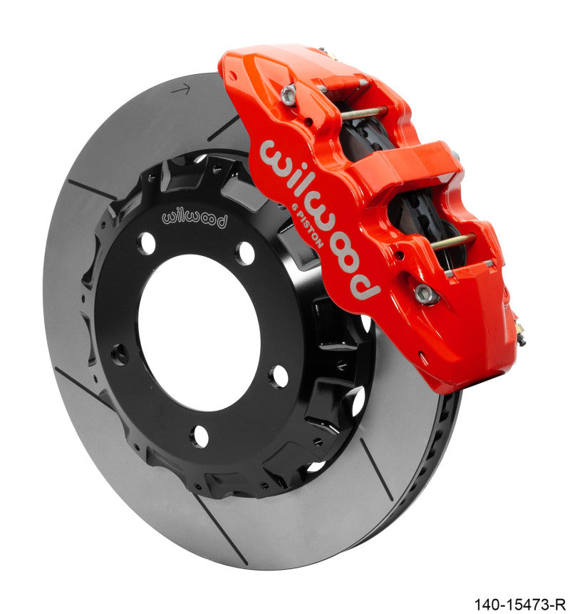 Kit de caminhão dianteiro Wilwood AERO6 14,25 pol. Vermelho 2008-2015 Toyota Land Cruiser (J200) com linhas