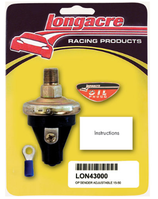 Longacre Racing - Sensor de pressão de óleo ajustável 1550 PSI (43000)