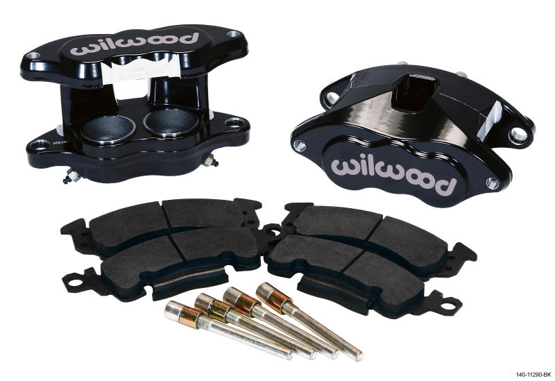 Kit de pinça dianteira Wilwood D52 - Preto Pwdr 2,00 / 2,00 pol. Pistão 1,28 pol. Rotor