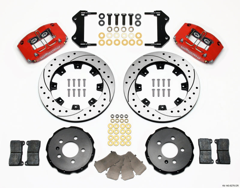 Wilwood Dynapro Radial Front Kit 12,19 pol. Vermelho Perfurado 99-03 Jetta IV e Golf IV