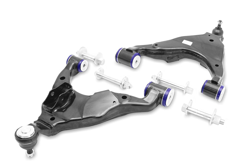 SuperPro 2003 Lexus GX470 Kit de brazo de control ajustable con inclinación inferior delantera y ruedas