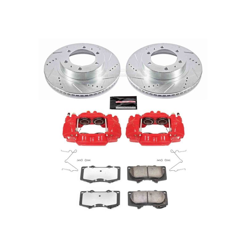 Power Stop 03-09 Toyota 4Runner Front Z36 Camión y kit de freno de remolque con pinzas