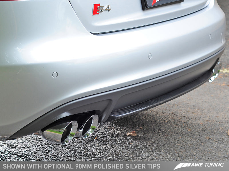 Escape AWE Tuning Audi B8 / B8.5 S4 3.0T Track Edition - Puntas cromadas plateadas (90 mm)
