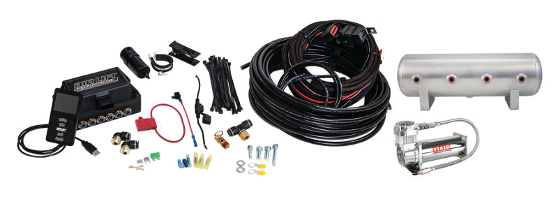 Air Lift Performance 3P (3/8 Air Line 2.5 Gal Raw Aluminum Tank VIAIR 444C Comp)