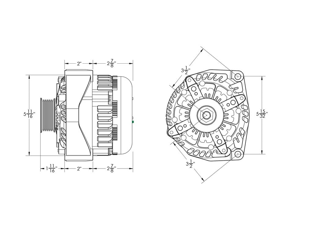 ALTERNADORES MECHMAN - Alternador de alto rendimiento de 320 amperios 1996-2004 GM Truck 4.3L 4.8L 5.3L 5.7L 6.0L (8206320)