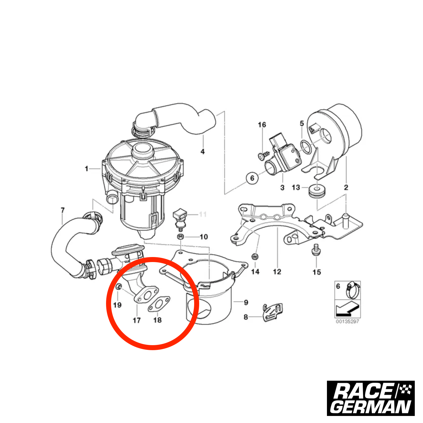 Race German - M54/S54 Egr Block Off Plate